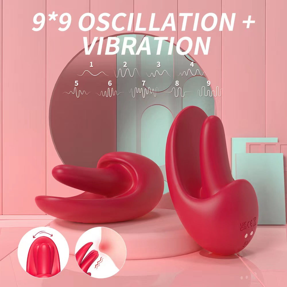 Tongue Shape Licking Nipples Clit Stimulation Vibrators-EROSREALM