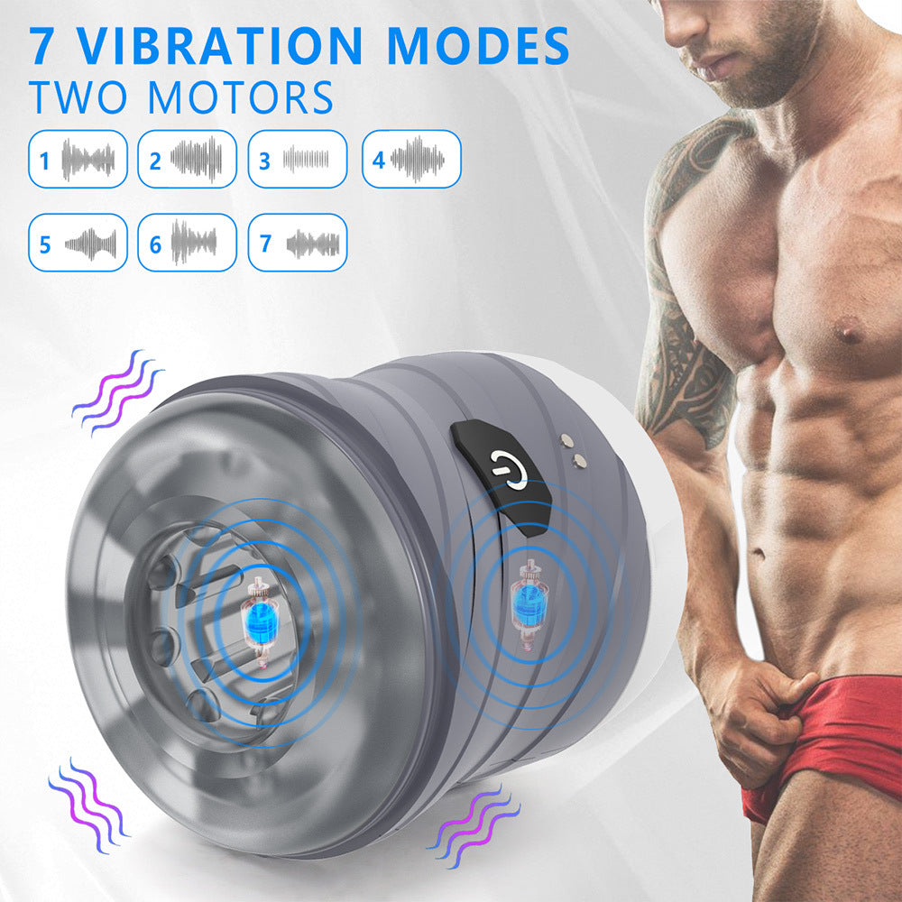 Vibrating Airplane Cup Electric Massage Male Stroker-EROSREALM