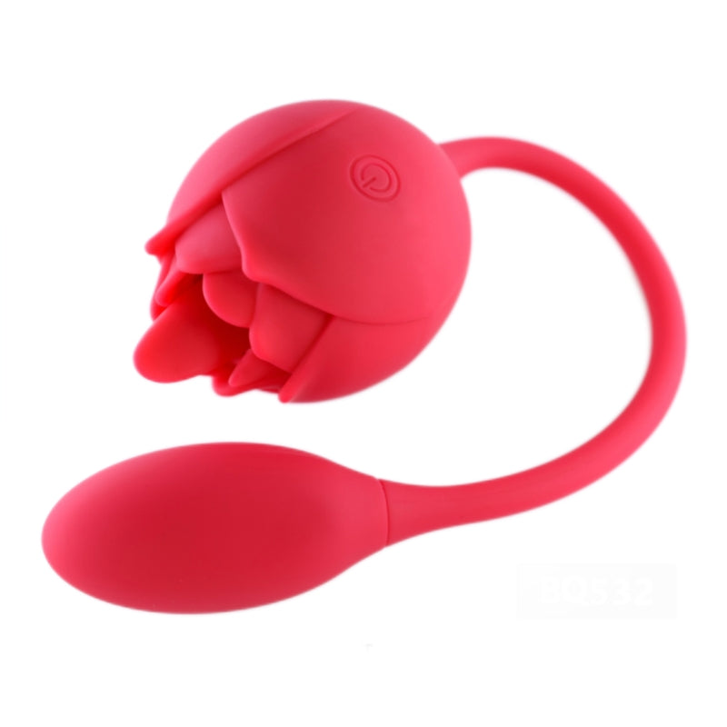 App Remote Control Rose Toy. Tongue Licking Sucking Nubby Vibrator-EROSREALM