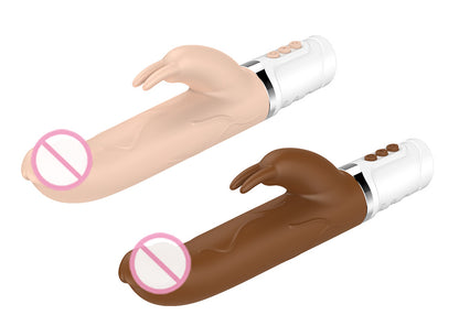 Thrusting Heating Rabbit Vibrator Female Masturbator-EROSREALM