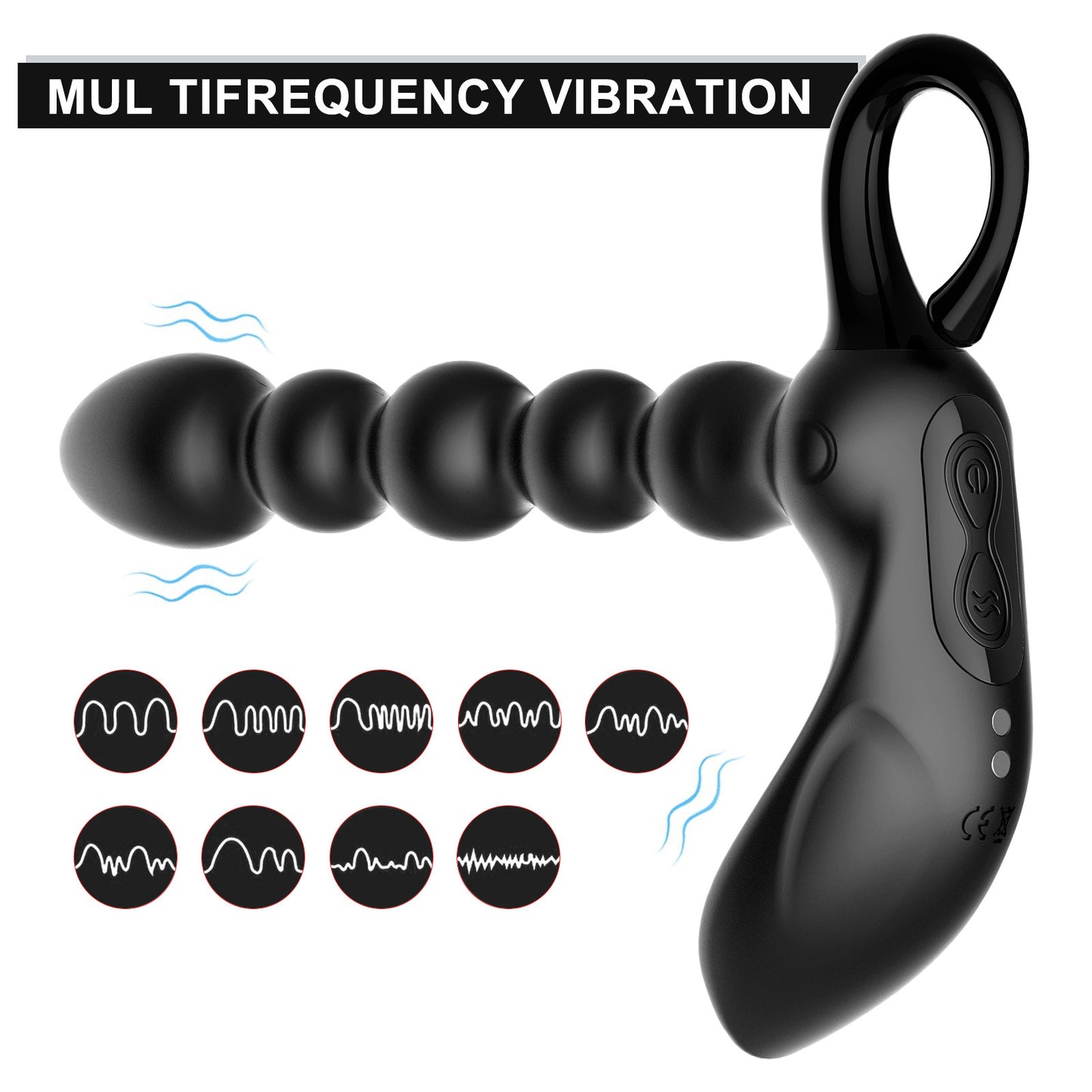 App Remote Control Handheld Anal Beads Vibrator-EROSREALM