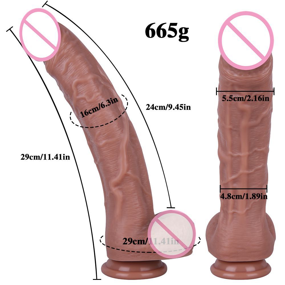 Super Large Super Thick Liquid Silicone Simulation Penis-EROSREALM