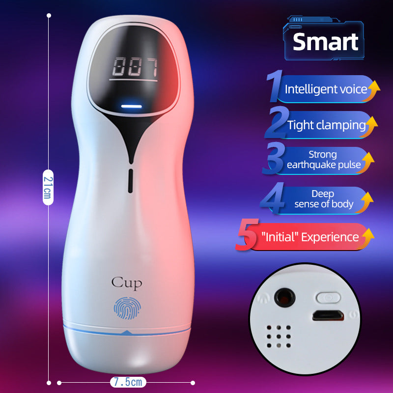 Interactive Voice Heating Vibration Male Masturbation Cup-EROSREALM