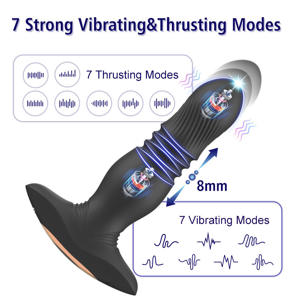 Telescopic Vibrating Butt Plug Anal Vibrator Anal Dildo Prostate Massager Wireless Remote-EROSREALM