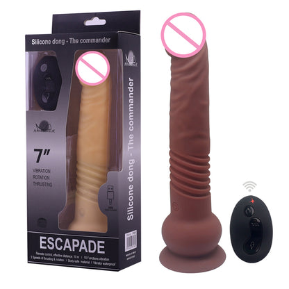 The Commander Remote Control Telescopic Vibrating Dildo-EROSREALM