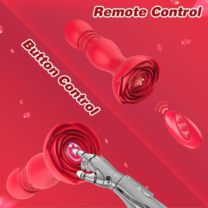 Wireless Remote Control Telescopic Rose Anal Vibrator-EROSREALM