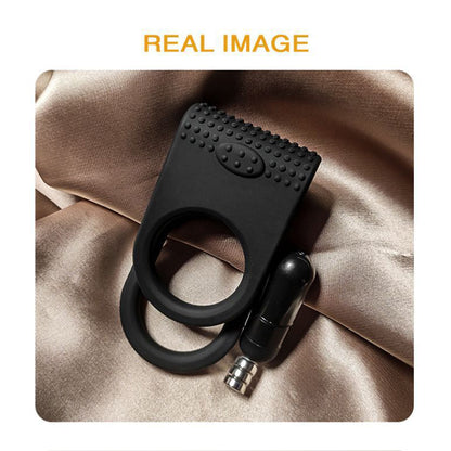 Silicone Vibrator Penis Ring Cock Ring Sex Toys For Men Erection Dual Ring-EROSREALM