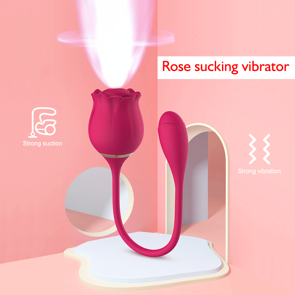 Rosenförmiger Vibrator, realistisches Rosenspielzeug zum Orallutschen 