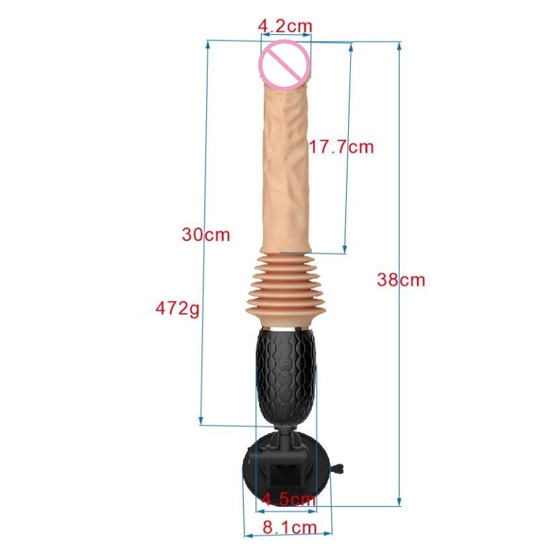 Handfree Telescopic Vibration Dildo Sex Machine-EROSREALM