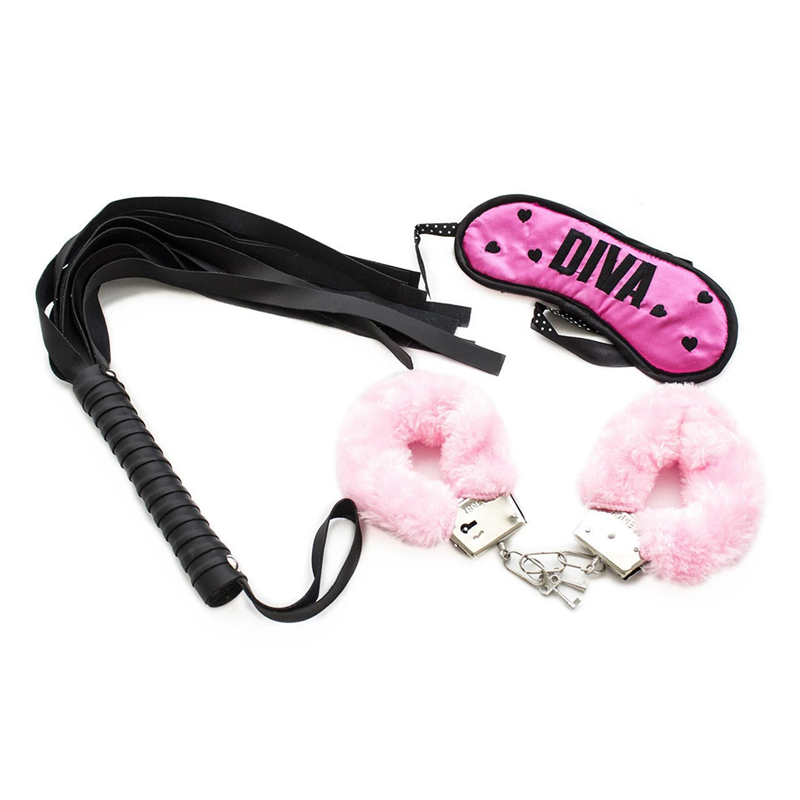 Pink Diva Leopard Print Bdsm Bondage Set Alternative Sex Toy-EROSREALM