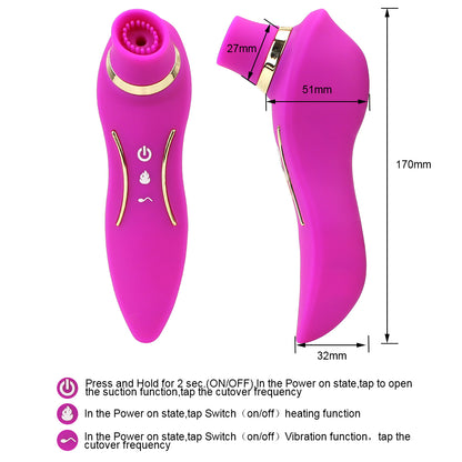 Fanara Clitoris Sucker & Warming Vibrator-EROSREALM