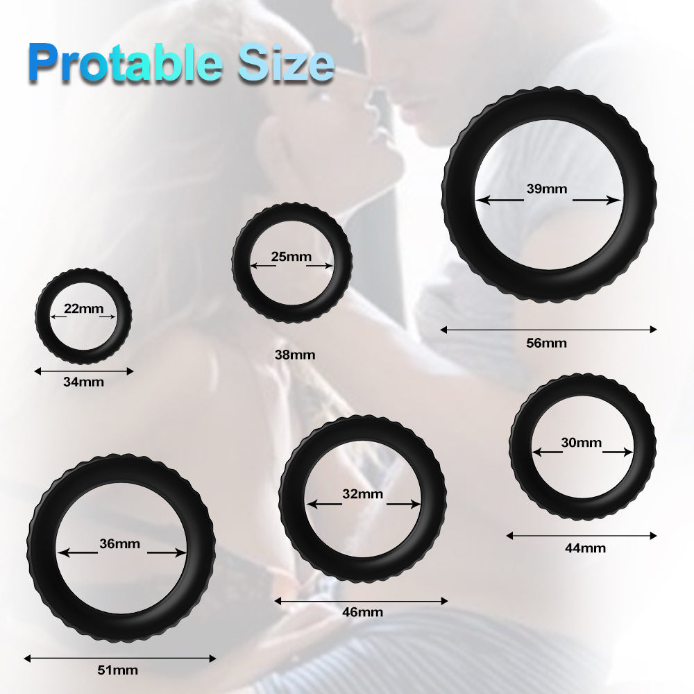 6 Pcs Liquid Silicone Penis Ring-EROSREALM