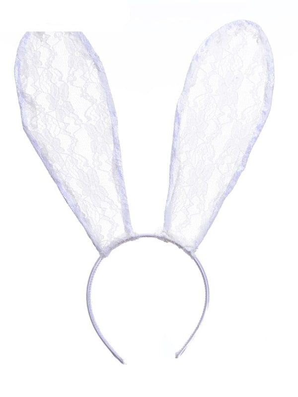 Headdress Lace Rabbit Ear Hair Hoop-EROSREALM