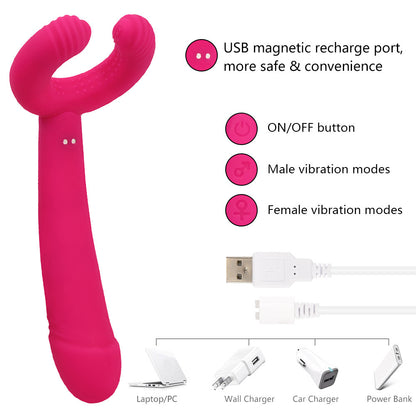 G-spot Rabbit Waterproof Rechargeable Dildo-EROSREALM