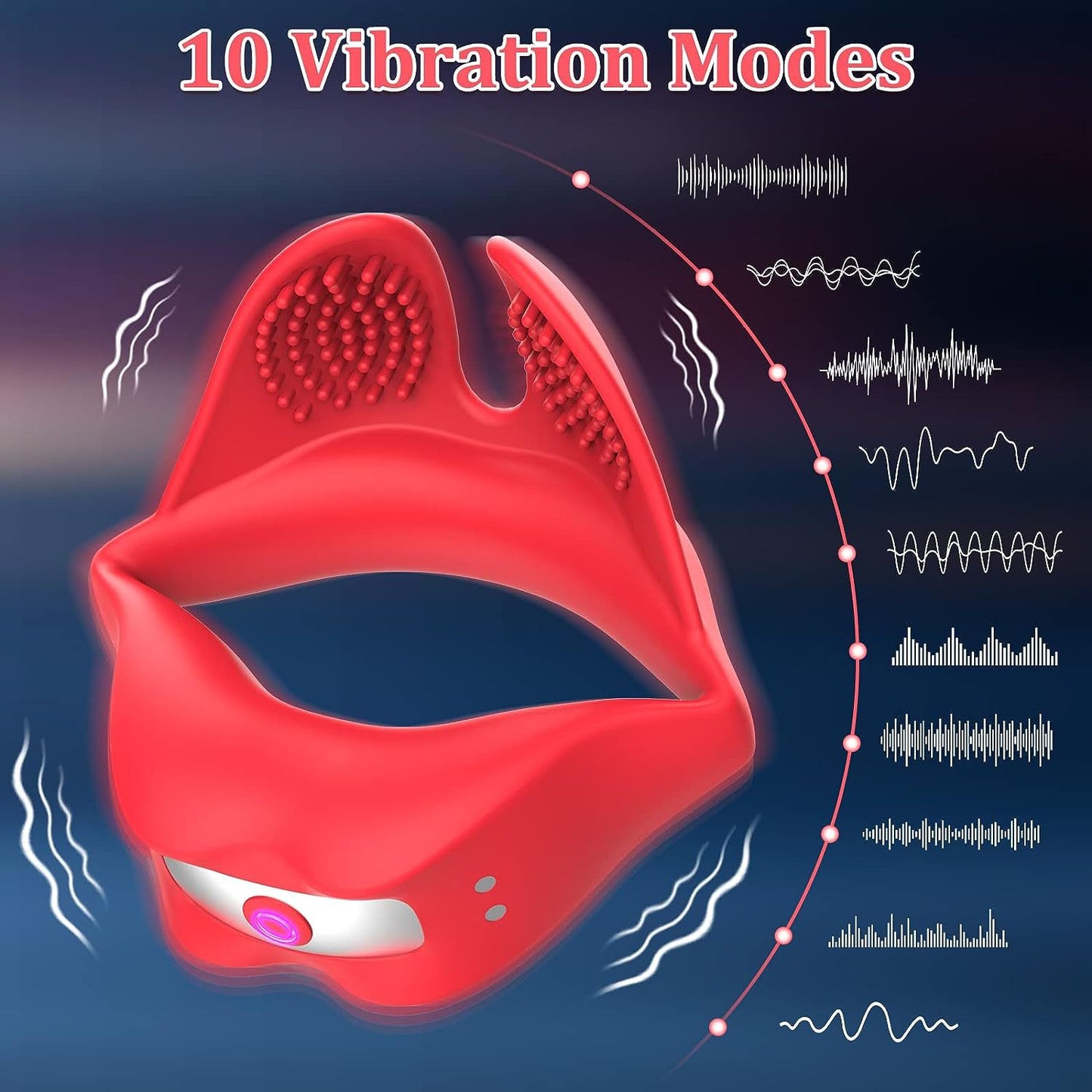 Male Rose Toy Wireless Remote Control Vibrating Penis Ring-EROSREALM