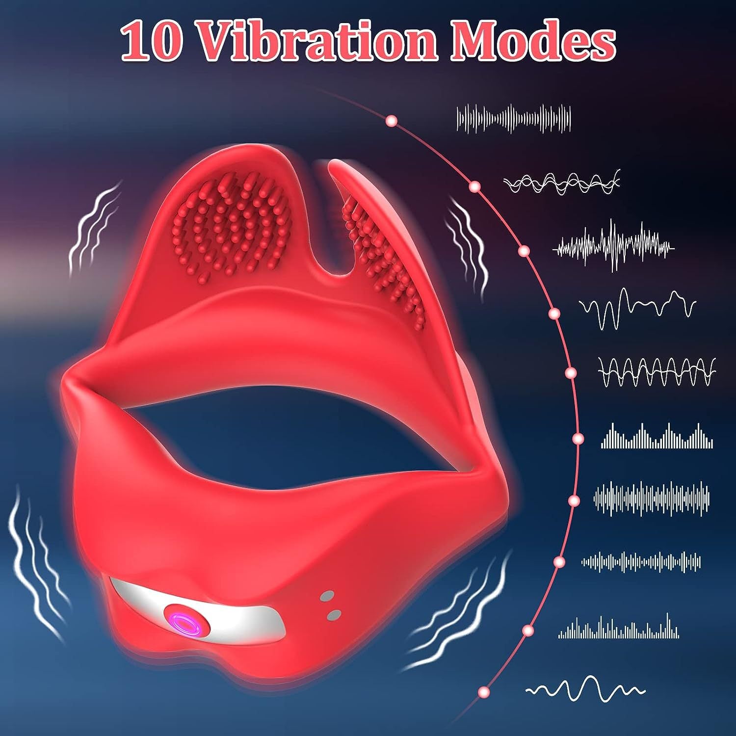 Male Rose Toy Wireless Remote Control Vibrating Penis Ring-EROSREALM