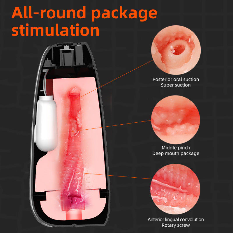 Simulated Vaginal Vibration Masturbation Cup-EROSREALM