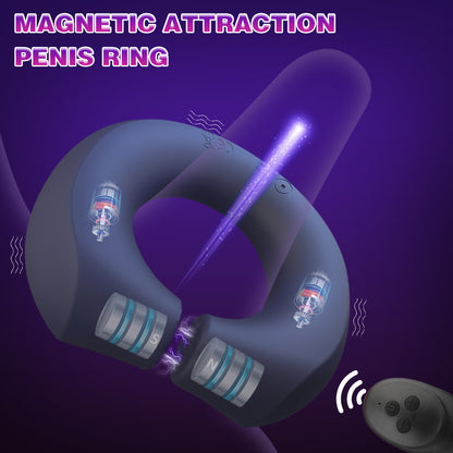 Penis Ring Vibrator Delayed Ejaculation Cock Ring Remote Control Male Masturbator-EROSREALM