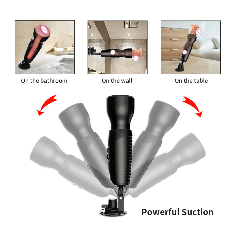 7 Frequency Telescopic Vibration Flashlight Masturbation Cup-EROSREALM