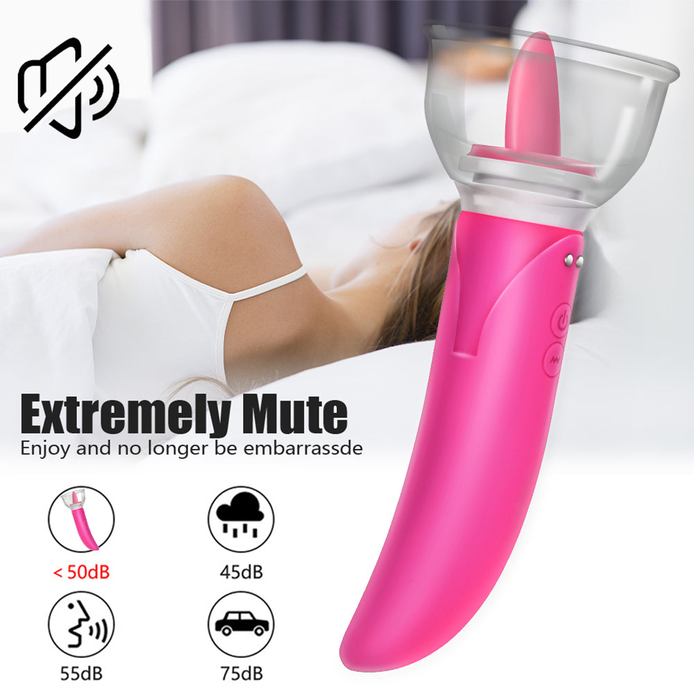 Tongue Licking Pump Clitoris G-spot Vibrator Dildo Vibrator-EROSREALM