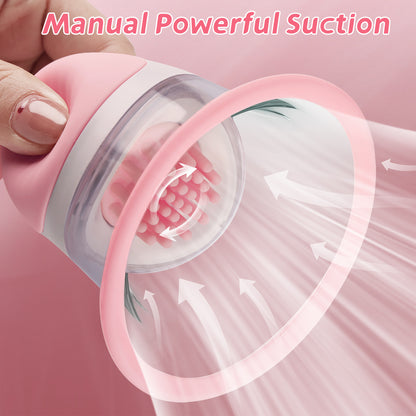 Sucking Rotating Vibrating Nipple Breast Massager Pump-EROSREALM