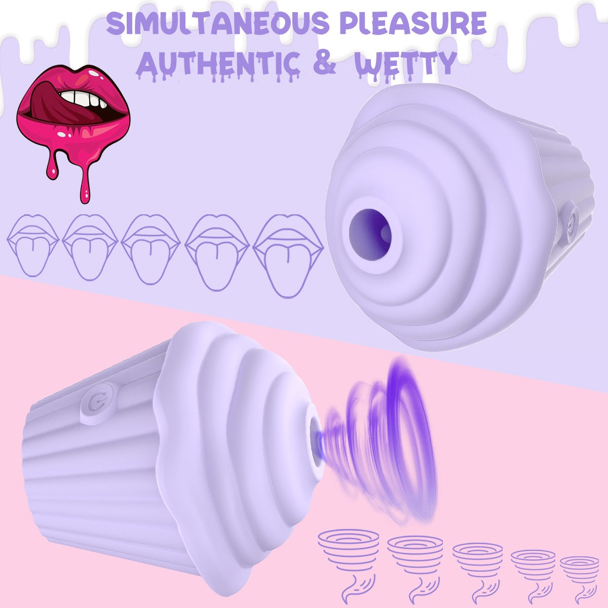 Cupcake Sucking Vibrator Clitoris Stimulator For Adult-EROSREALM