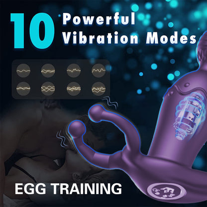 App Remote Control Vibrating Wearable Pull Bead Anal Plug-EROSREALM