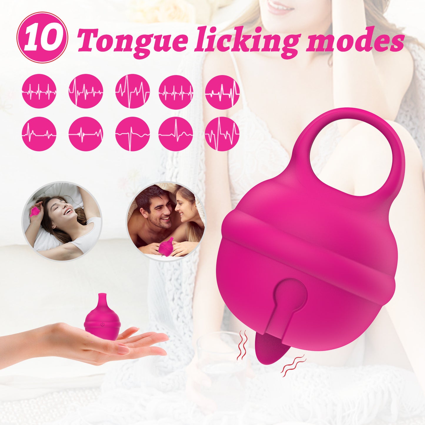 Fully Waterproof Tongue-Licking Vibrator-EROSREALM