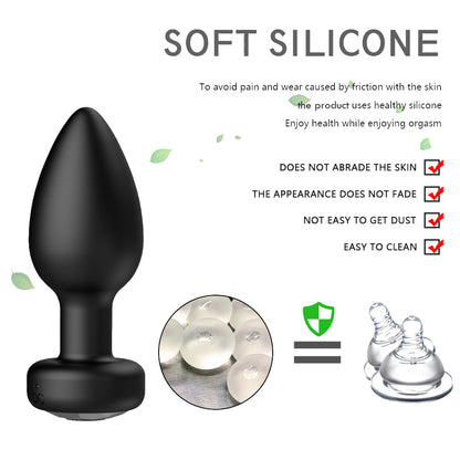 Wireless Remote Control Anal Plug Prostate Orgasm Massager Adult Sex Toy-EROSREALM