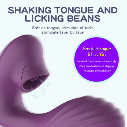 Tongue-licking Clitoral G-spot Vibrator-EROSREALM