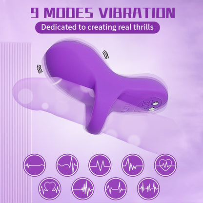 9 Modes Strong Vibration Finger Vibrator Couple Sex Toy-EROSREALM