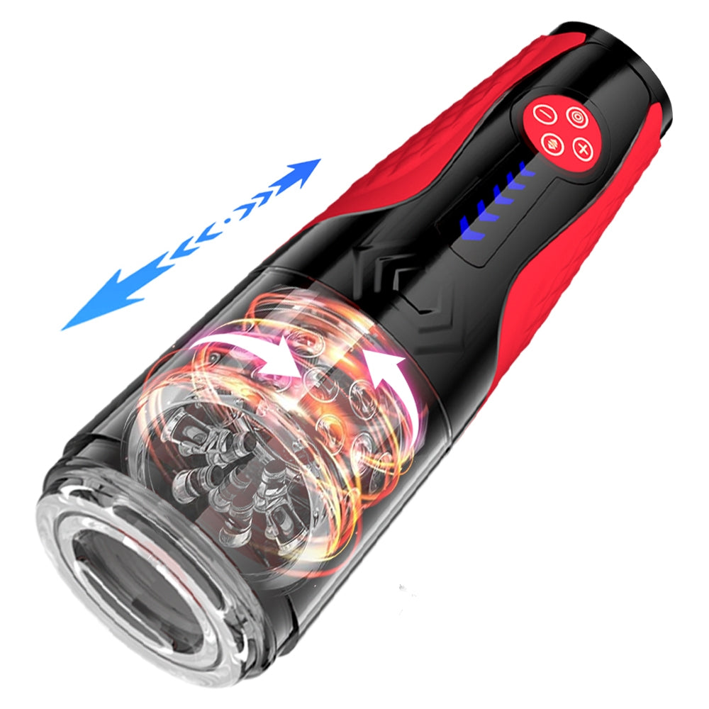 Miracle 3-in-1 Thrusting Rotatry Vibrating Male Masturbator-EROSREALM