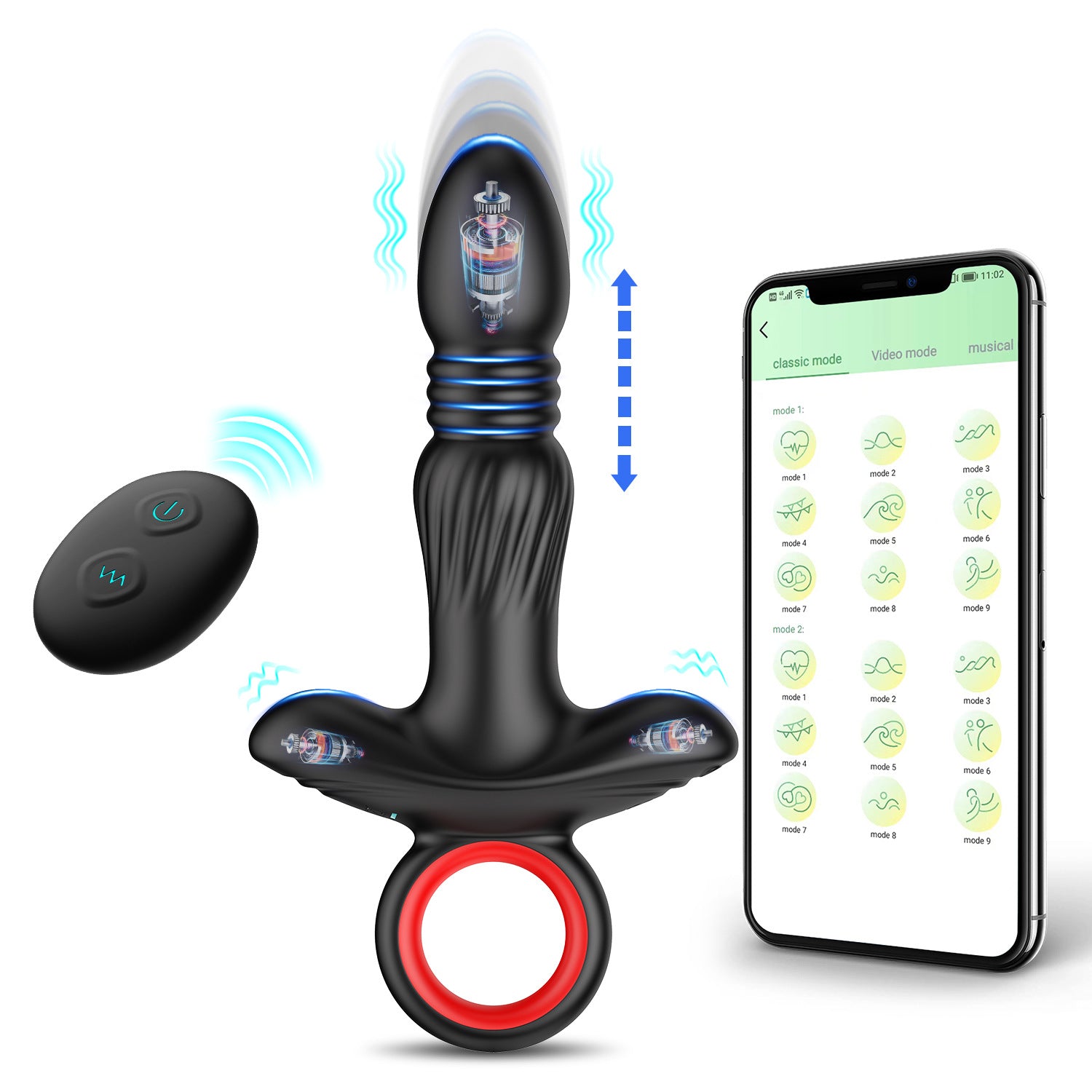 Paul Wireless & App Remote Control Thrusting Vibration Prostate Massager-EROSREALM