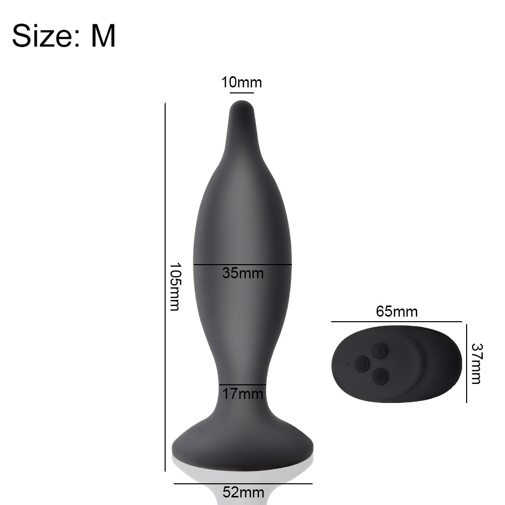 Remote Control Anal Plug Vibrator Prostate Massage G-spot Stimulator-EROSREALM