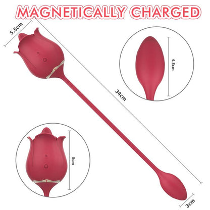 Rose Toy With 9 Tongue Licking Modes Clitoral Vibrator-EROSREALM