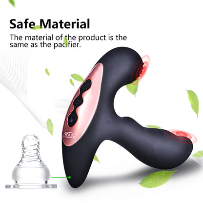 Adam - Wireless Remote Control Heating Double-vibration Prostate Massager-EROSREALM