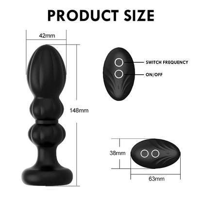 Thrusting Butt Plug Vibrator Dildo Anal Plug Male Masturbator Prostate Massager-EROSREALM