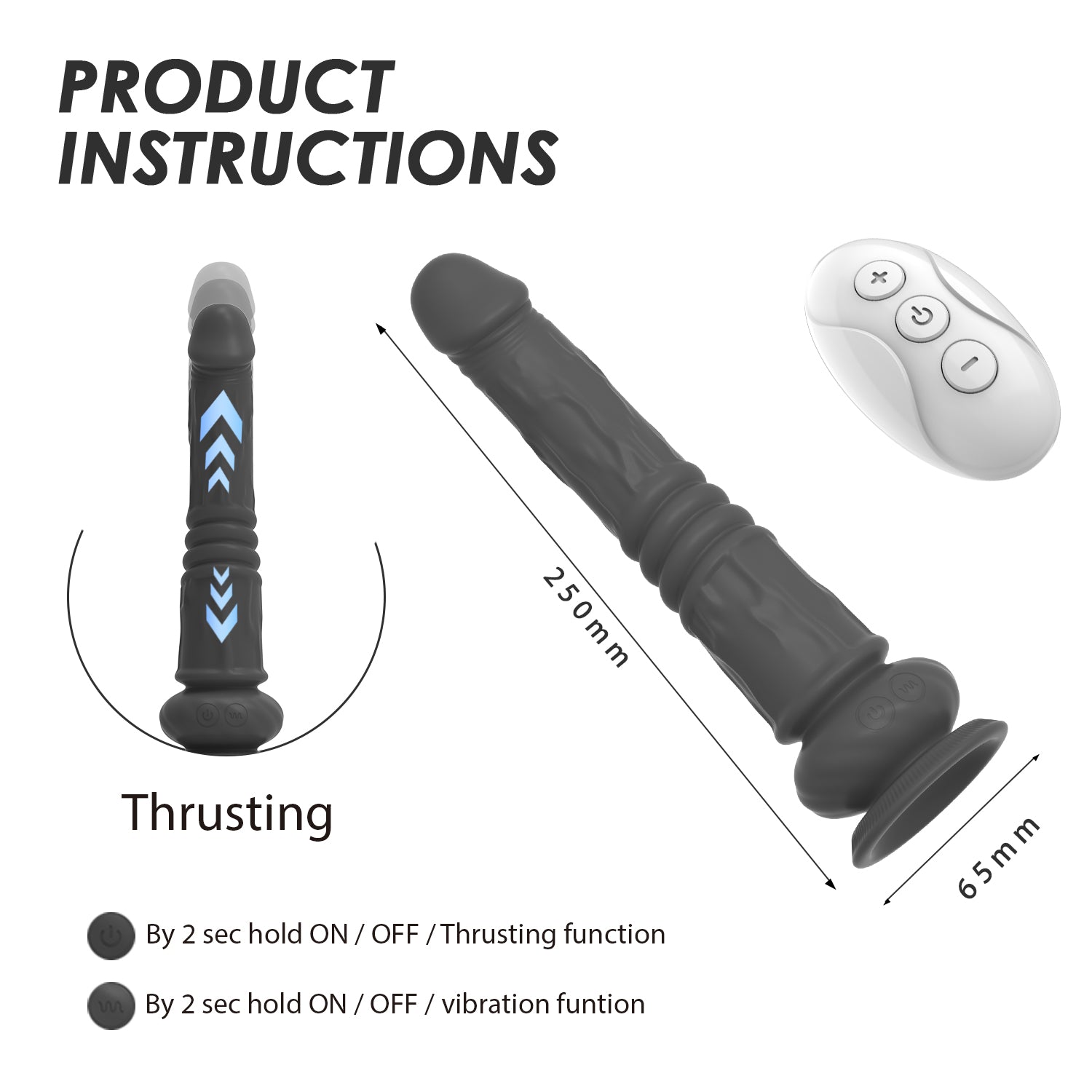 3-in-1 Heating Thrusting Vibrating Dildo-EROSREALM