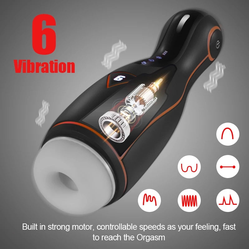 6 Vibration Sucking Automatic Masturbation-EROSREALM