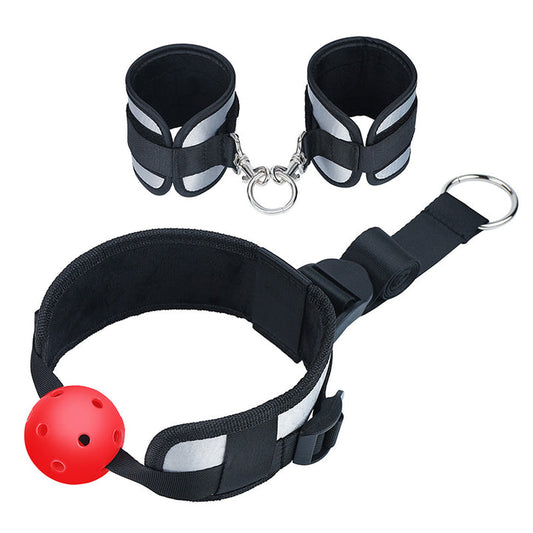 Breathable Ball Gag with Handcuffs for BDSM-EROSREALM