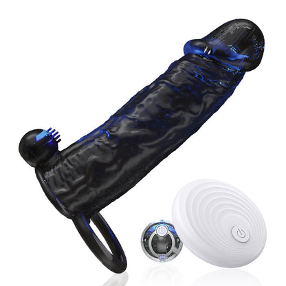 Wireless Remote Controlled Penis Sleeve Delay Ejaculation-EROSREALM