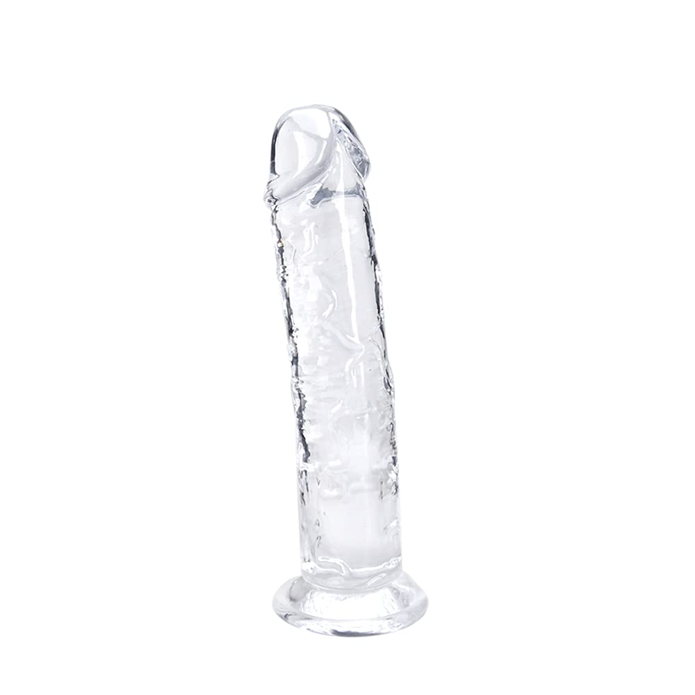 7 Inch Realistic Transparent Dildo Without Testicles-EROSREALM