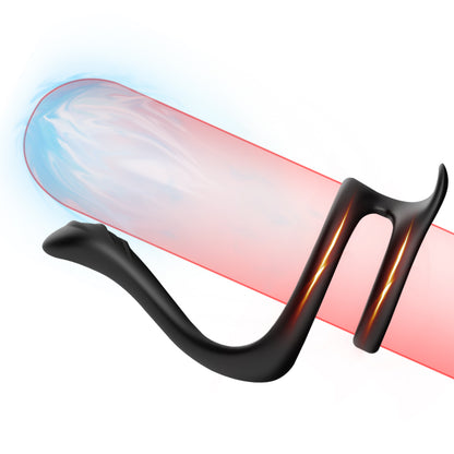 Dual Enhancement Penis Ring With Prostate Massager-EROSREALM