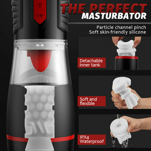 Split Design 4 Sucking 7 Tongue Licking Male Masturbator Cup-EROSREALM