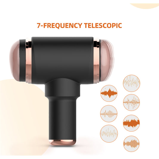 Automatic Telescopic Simulation Phonation Double Channel Masturbator Cup-EROSREALM