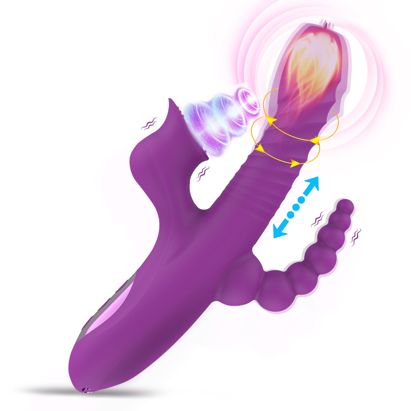 Cactus 5-in-1 Rabbit Clit & G-spot Anal Vibrator-EROSREALM