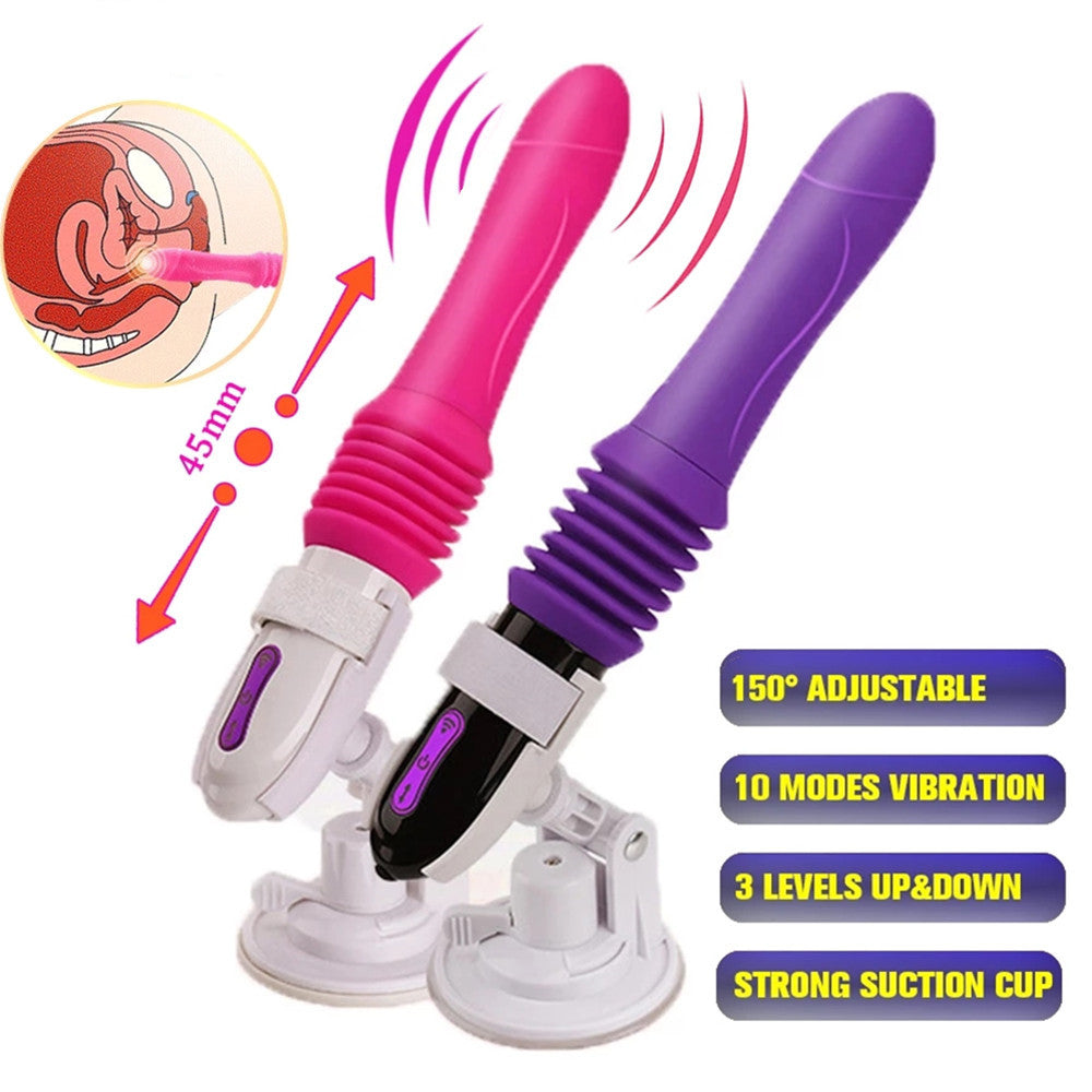 Automatic Hands Free Thrusting Dildo Vibrator G-Spot Stimulation Massager-EROSREALM