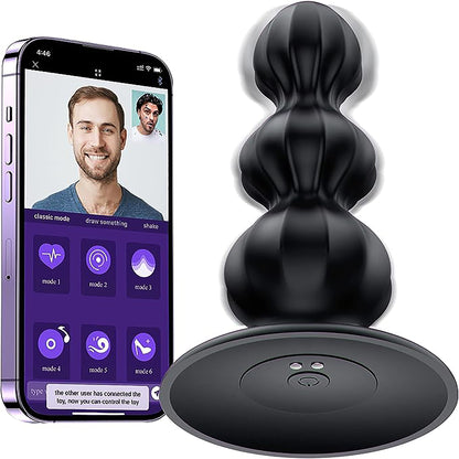 App Remote Control Vibrating Anal Beads With Base-EROSREALM