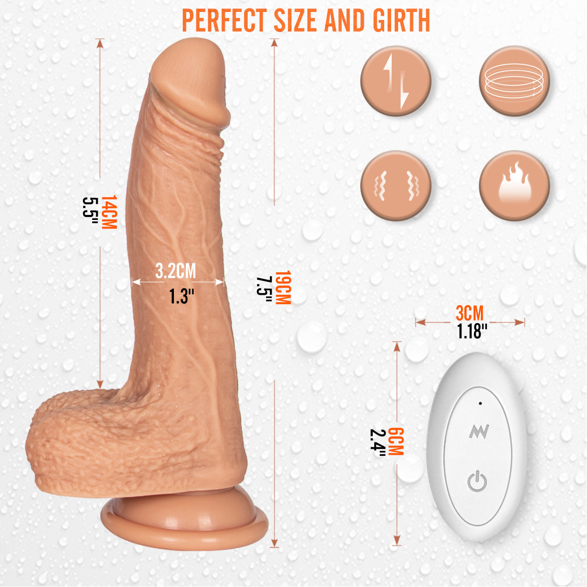 F017 Warming Thrusting Rotating And Vibrating Dildo-EROSREALM