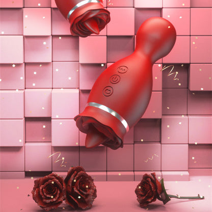 Rose Toy Tongue Licking Vibrator-EROSREALM